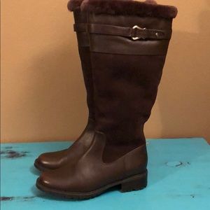 Blondo Tall Brown Leather & Suede Boots